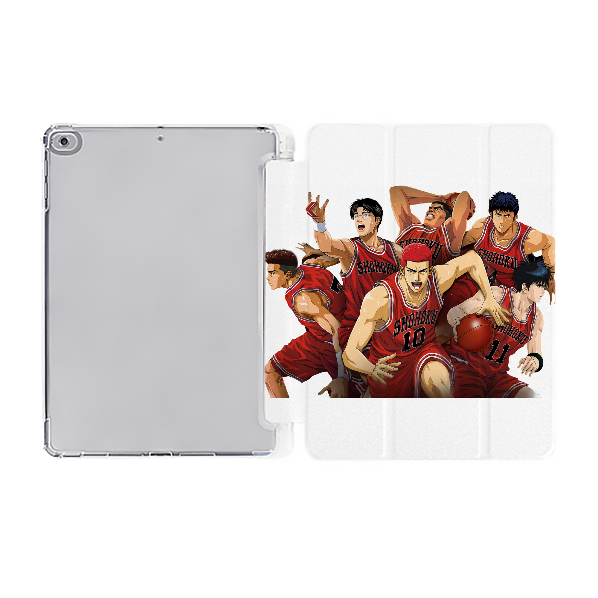 （画像用） SLAM DUNK／スラムダンク IPad ケース ペン収納付き 三つ折りスタンド PUレザー×シリコン 対応機種9.5/10.5/10.9インチ